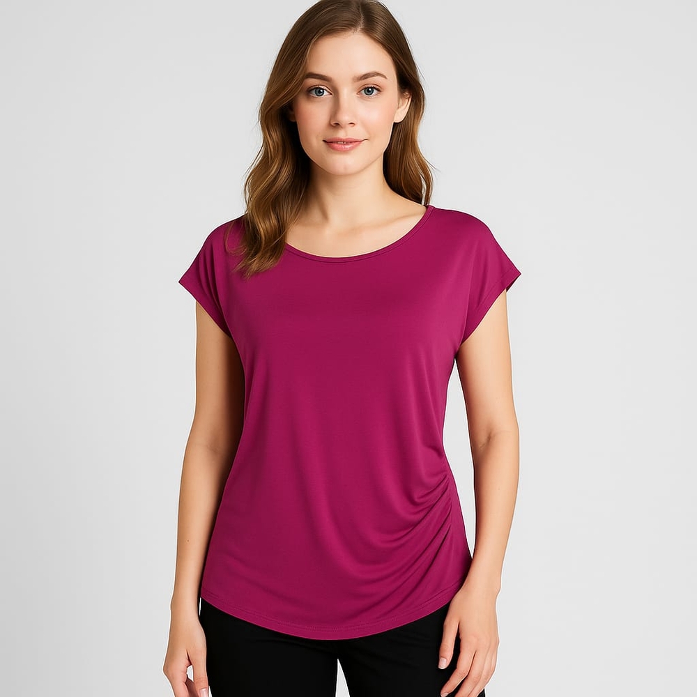 Lane Bryant Round Neck Front Twist top sleeveless size 14/16 bright pink